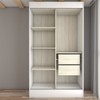 Guarda-Roupa Solteiro Europa 2 Portas 2 Gavetas Branco - Panorama Móveis