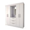 Guarda-Roupa Solteiro Europa 4 Portas 3 Gavetas Branco - Panorama Móveis