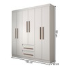 Guarda-Roupa Solteiro Europa 6 Portas 2 Gavetas 100% Mdf Branco - Panorama Móveis