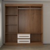 Guarda-Roupa Solteiro Europa 6 Portas 2 Gavetas 100% Mdf Cinamomo/Off White - Panorama Móveis