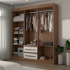 Guarda-Roupa Solteiro Europa 6 Portas 2 Gavetas 100% Mdf Cinamomo/Off White - Panorama Móveis