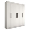 Guarda-Roupa Casal Europa 6 Portas 2 Gavetas 100% Mdf Branco - Panorama Móveis