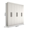 Guarda-Roupa Casal Europa 6 Portas 2 Gavetas 100% Mdf Branco - Panorama Móveis