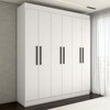 Guarda-Roupa Casal Europa 6 Portas 2 Gavetas 100% Mdf Branco - Panorama Móveis