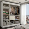 Guarda-Roupa Casal Europa 6 Portas 2 Gavetas 100% Mdf Branco - Panorama Móveis