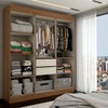 Guarda-Roupa Casal Europa 6 Portas 2 Gavetas 100% Mdf Cinamomo/Off White - Panorama Móveis