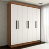 Guarda-Roupa Casal Europa 6 Portas 2 Gavetas 100% Mdf Cinamomo/Off White - Panorama Móveis