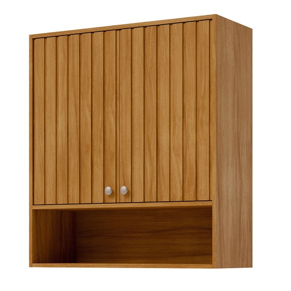 Armário Aéreo Cozinha 80 Cm Divina 2 Portas Cinamomo - Mgm Móveis