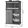 Armário de Cozinha Fruteira Malu 1 Porta Freijó/Off White Cristal - Nicioli
