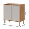 Balcão de Cozinha 80 Cm Divina 2 Portas Cinamomo/Off White - Mgm Móveis