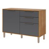 Balcão de Cozinha 120 Cm Divina 2 Portas 2 Gavetas Cinamomo/Titanium - Mgm Móveis
