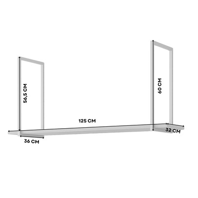 Prateleira Decorativa 125 Cm Gourmet Cinamomo - Mgm Móveis