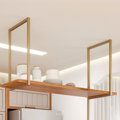 Prateleira Decorativa 125 Cm Gourmet Cinamomo - Mgm Móveis