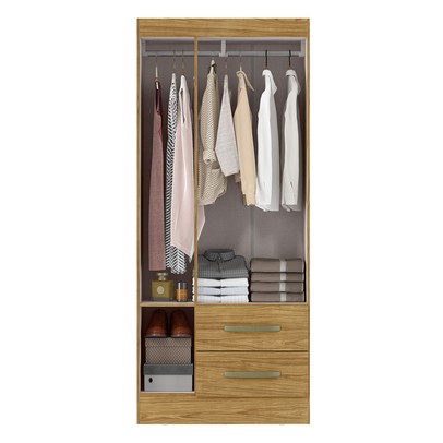 Guarda-Roupa Solteiro Adolfo 3 Portas 2 Gavetas Marrocos - Mx Móveis