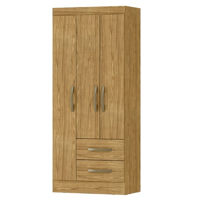 Guarda-Roupa Solteiro Adolfo 3 Portas 2 Gavetas Marrocos - Mx Móveis