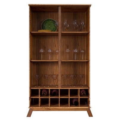 Cristaleira Paris 2 Portas 2 Prateleiras com Vidro Ypê - Rodmoveis