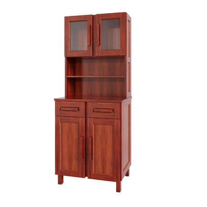 Armário de Cozinha Sergipe 4 Portas 2 Prateleiras com Vidro Mel - Rodmoveis