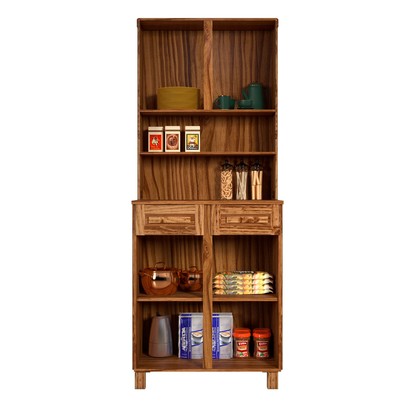 Armário de Cozinha Sergipe 4 Portas 2 Prateleiras com Vidro Ypê - Rodmoveis