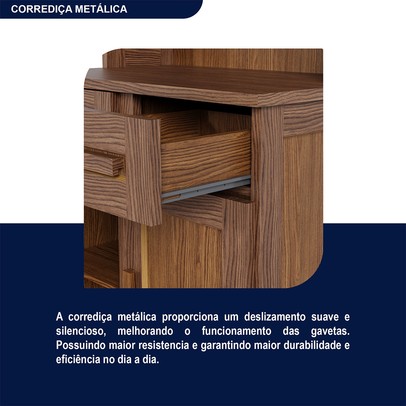 Armário de Cozinha Sergipe 4 Portas 2 Prateleiras com Vidro Ypê - Rodmoveis