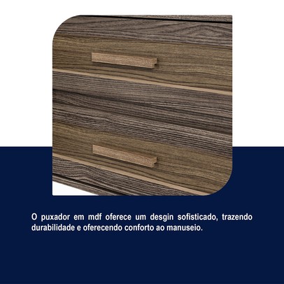 Guarda-Roupa Casal Grécia 3 Portas 4 Gavetas com Espelho Imbuia Natural - Rodmoveis