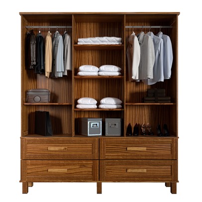Guarda-Roupa Casal Grécia 3 Portas 4 Gavetas com Espelho Ypê - Rodmoveis