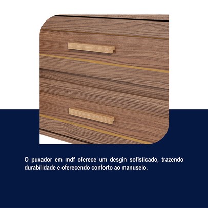 Guarda-Roupa Casal Grécia 3 Portas 4 Gavetas com Espelho Ypê - Rodmoveis