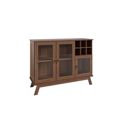 Balcão Buffet Paris 3 Portas 1 Prateleira com Vidro Ypê - Rodmoveis