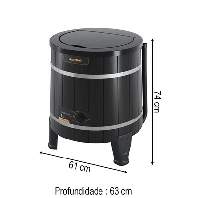 Máquina de Lavar Tradicional 5kg 127v Black - Wanke