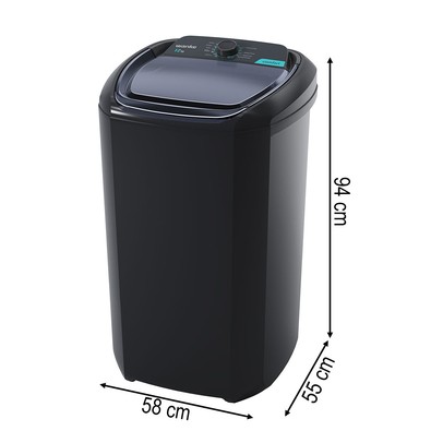 Máquina de Lavar Comfort Lwbe120t3 12kg 127v Black - Wanke