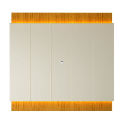 Painel para TV Até 85 Polegadas Magnífico 100% Mdf com Led Naturale/Off White - Gelius