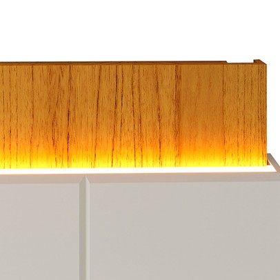 Painel para TV Até 85 Polegadas Magnífico 100% Mdf com Led Naturale/Off White - Gelius