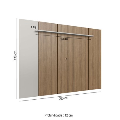 Painel para TV Até 75 Polegadas Paris 1 Prateleira Arenas - Art In Móveis