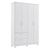 Guarda-Roupa de Bebê Jujuba 4 Portas 2 Gavetas 100% Mdf Branco - Permóbili