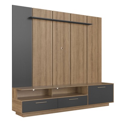 Estante para TV para TV Até 75 Polegadas Ravenna 1 Porta 2 Gavetas com Led Grafite - Art In Móveis