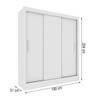 Guarda-Roupa Casal Vitória 3 Portas 4 Gavetas Neve 33375 - Tcil Móveis