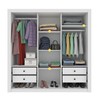 Guarda-Roupa Casal Vitória 3 Portas 4 Gavetas Neve 33375 - Tcil Móveis