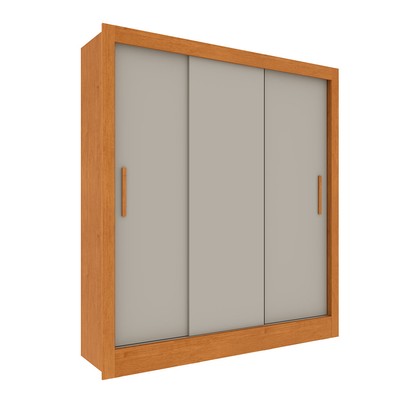 Guarda-Roupa Casal Vitória 3 Portas 4 Gavetas Flex Cinamomo/Off White 33375 - Tcil Móveis