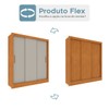 Guarda-Roupa Casal Vitória 3 Portas 4 Gavetas Flex Cinamomo/Off White 33375 - Tcil Móveis