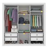 Guarda-Roupa Casal Vitória 3 Portas 4 Gavetas Neve - Tcil Móveis