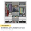 Guarda-Roupa Casal Vitória 3 Portas 4 Gavetas com Espelho Neve 33376 - Tcil Móveis