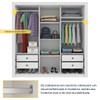 Guarda-Roupa Casal Vitória 3 Portas 4 Gavetas com Espelho Neve 33376 - Tcil Móveis