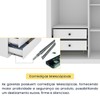 Guarda-Roupa Casal Vitória 3 Portas 4 Gavetas com Espelho Neve 33376 - Tcil Móveis