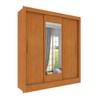 Guarda-Roupa Casal Vitória 3 Portas 4 Gavetas com Espelho Flex Cinamomo/Off White 33376 - Tcil Móveis
