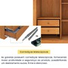 Guarda-Roupa Casal Vitória 3 Portas 4 Gavetas com Espelho Flex Cinamomo/Off White 33376 - Tcil Móveis