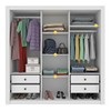 Guarda-Roupa Casal Vitória 3 Portas 4 Gavetas com Espelho Neve - Tcil Móveis