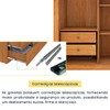 Guarda-Roupa Casal Vitória 3 Portas 4 Gavetas com Espelho Flex Cinamomo/Off White - Tcil Móveis