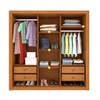 Guarda-Roupa Casal Vitória 3 Portas 4 Gavetas com Espelho Flex Cinamomo/Off White - Tcil Móveis