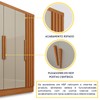 Guarda-Roupa Casal Itaperuna 6 Portas 4 Gavetas Ripado Flex Cinamomo/Off White - Tcil Móveis