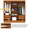 Guarda-Roupa Casal Itaperuna 6 Portas 4 Gavetas Ripado Flex Cinamomo/Off White - Tcil Móveis