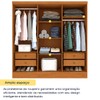 Guarda-Roupa Casal Itaperuna 6 Portas 4 Gavetas Ripado Flex Cinamomo/Off White - Tcil Móveis
